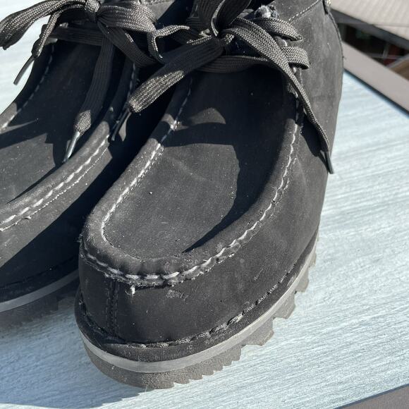 Lugz WALLY Chukka Boots Men’s 9.5 Black Nubuck Faux Suede Mid Ankle Lace Up - Picture 3 of 12